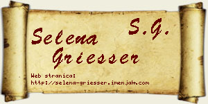 Selena Griesser vizit kartica